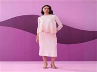 Miyake 2025 Плиссированный Костюм Из Двух Предметов Градиентного Цвета Большого Размера,Уменьшающий Возраст,Свободный Образ Для Похудения,Новый Дизайн,Модный Повседневный Костюм