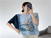 Issey Miyake 2025 Винтажные Художественные Плиссированные С Коротким Рукавом Высокого Качества Модные Универсальные Свободные Вязаные Повседневные Для Молодежи